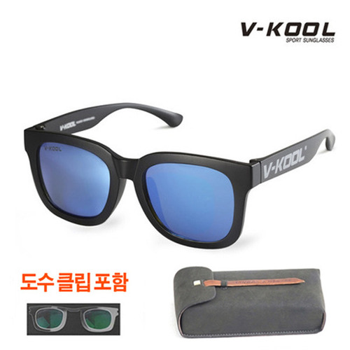 [V-KOOL] VK-1998 편광안경 블랙블루 (도수클립 포함)