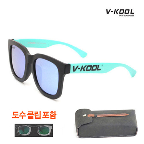 [V-KOOL] VK-1998 편광안경 블랙스카이 블루민트 (도수클립 포함)