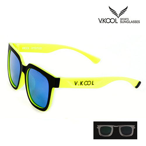 [V-KOOL] VK-2001 편광안경 블랙 형광(도수클립포함)