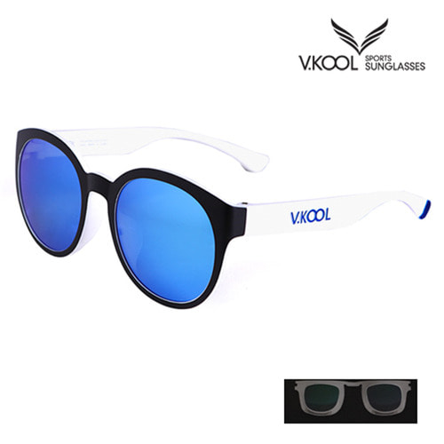 [V-KOOL] VK-2006 편광안경 블랙 화이트(도수클립포함)