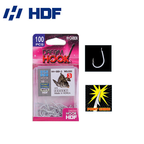[해동] HH-580 드림훅 포인트 감성돔 화이트 (덕용)