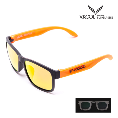 [V-KOOL] VK-1997 편광안경 블랙오렌지 (도수클립 포함)
